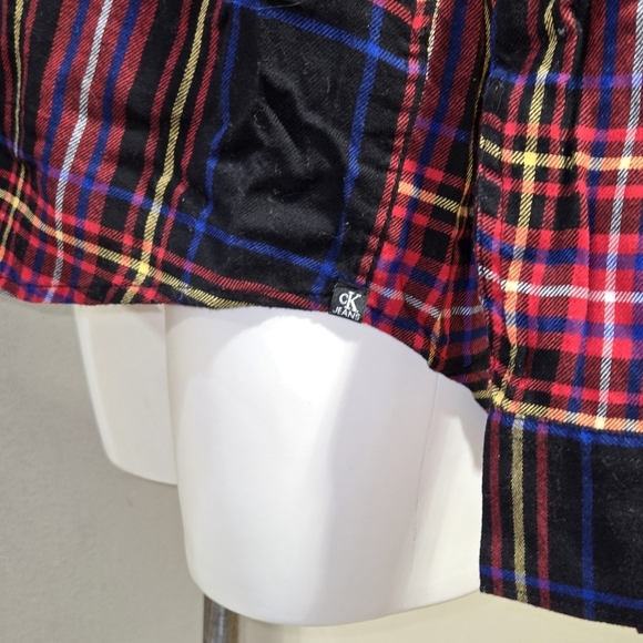 Plaid Button Down Shirt - Pink and Black - Picture 7 of 8